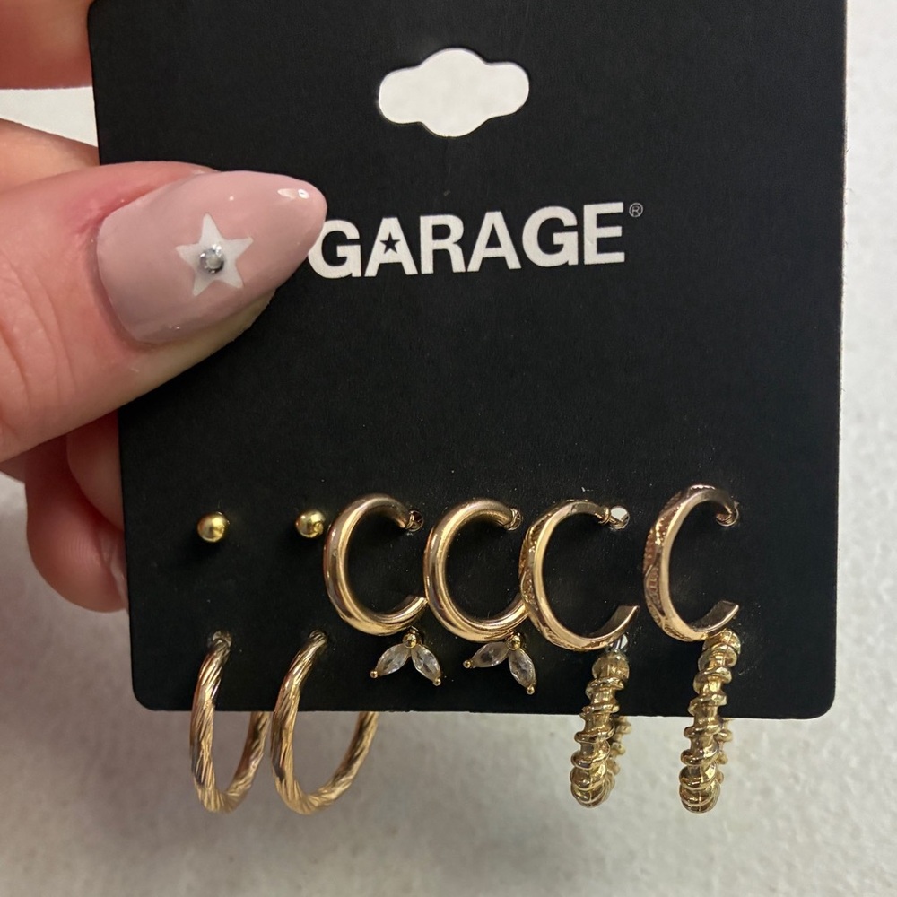 Garage Gold Hoop & Stud Earring Set - 6 Pairs - NWT